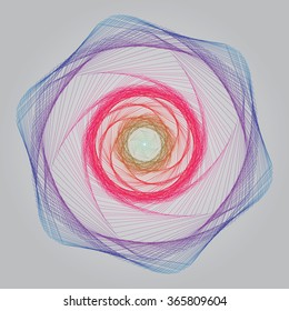 Abstract vector background. Geometrical spiral