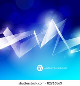 Abstract vector background with glass elements