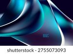 Abstract vector background of glass iridescent shape. Liquid glass wallpaper.	