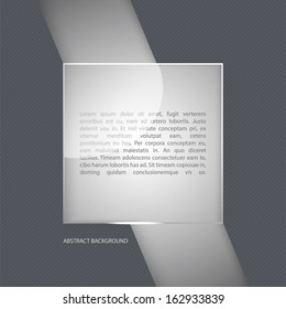 Abstract vector background with a glass panel 