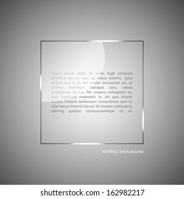 Abstract vector background with a glass panel 