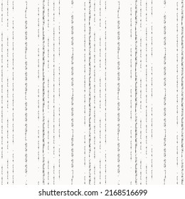 Abstract vector background with glitch lines distortion. Seamless noise texture monchrome backdrop. Brushstroke black and white vertical linear style fine broken lines. Irregular repeat. For print