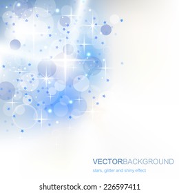Abstract vector background with glitter for christmas card, design for greeting card