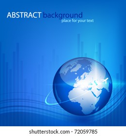 Abstract vector background with globe