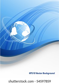 abstract vector background with globe and copy space. Eps10