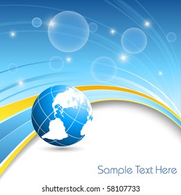 abstract vector background with globe and copy space.Eps10
