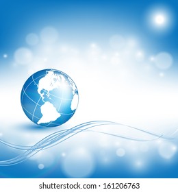 abstract vector background with globe. Eps10 colorful design