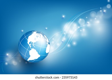 abstract vector background with globe. Eps10