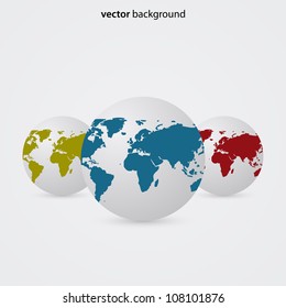 Abstract Vector Background with Globes