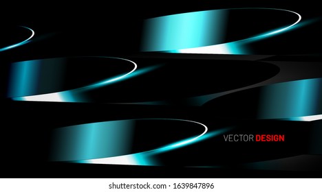 abstract vector background with a glowing black and blue background. Futuristic concept.