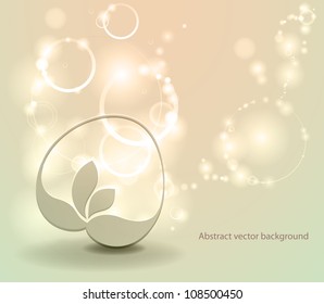 Abstract vector background. Glowing circles.