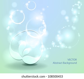 Abstract vector background. Glowing circles.