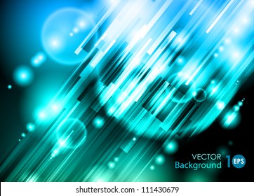 Abstract vector background. Glowing circles and lines. EPS 10