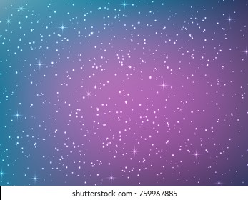 Abstract vector background with glowing elements. The starry sky.