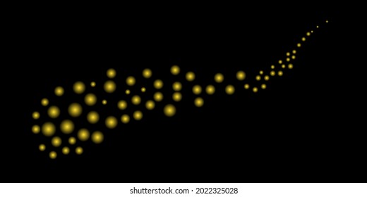 Abstract vector background. Glowing fireflies in the night. Enigmatic and mysterious illustration with beautiful yellow lights in the night.Vector illustration EPS10.