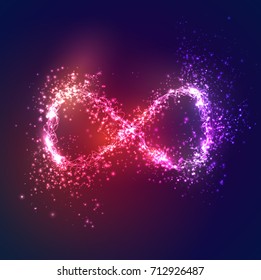 abstract vector background of glowing rays, rays and glare