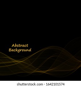 abstract vector background.  gold wave 