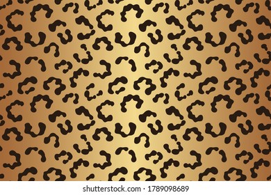 Abstract vector background with golden and black leopards's spots.