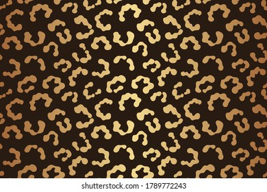 Abstract vector background with golden and black leopards's spots.