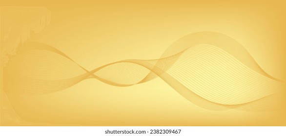 Abstract vector background with golden luxury wavy line