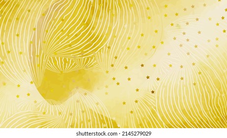 abstract vector background with golden strokes
