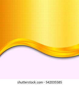 abstract vector background with golden wave