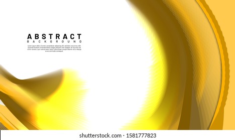 abstract vector background. golden waves overlap with light. design technology