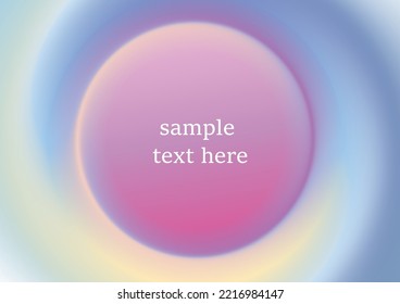Abstract Vector Background gradient circle and the position for the text or message