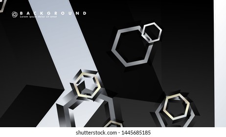 abstract vector background with gradient hexagon shapes. the background is suitable for anything. eps 10