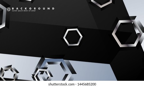 abstract vector background with gradient hexagon shapes. the background is suitable for anything. eps 10