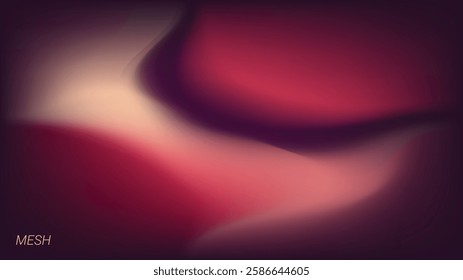 Abstract Vector Background with Gradient Mesh in Pink, Purple, and Maroon Colors