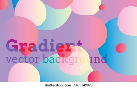 Abstract vector background with gradient organic shapes