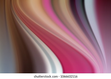 Abstract vector background for graphic design. Multicolored wavy lines. Brown and pink colors.