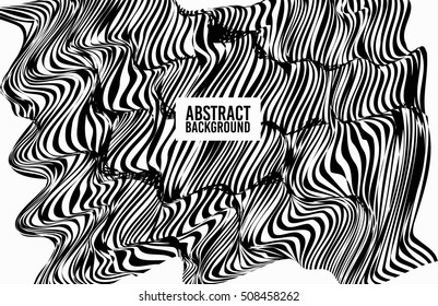 abstract vector background is graphic, imitation fabrics, flowing lines, monochrome, interlacing fibers, for cards, posters, fabric texture, decorative flyer design