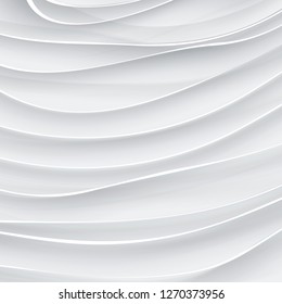 Abstract vector background from gray paper waves. 