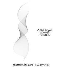 Abstract vector background, gray vertical transparent wavy lines for brochure, website, flyer design.