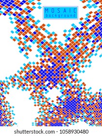 Abstract vector background of great geometric 3d mosaic art, artistic illustration as a template for your layout with copy space for title and text. Usable for brochure, magazine, ad, banner, poster.