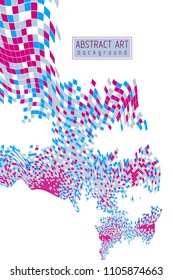 Abstract vector background of great geometric 3d mosaic art, artistic illustration as a template for your layout with copy space for title and text. Usable for brochure, magazine, ad, banner, poster.