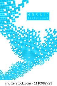 Abstract vector background of great geometric 3d mosaic art, artistic illustration as a template for your layout with copy space for title and text. Usable for brochure, magazine, ad, banner, poster.