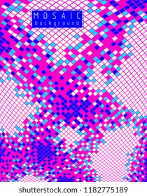 Abstract vector background of great geometric 3d mosaic art, artistic illustration as a template for your layout with copy space for title and text. Usable for brochure, magazine, ad, banner, poster.
