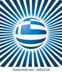 Abstract vector background with Greek flag.