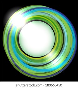 Abstract vector background with green circles
