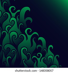 Abstract vector background in green colors