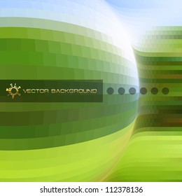 Abstract vector background. Green design template. Brochure cover template. Ecology illustration.