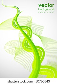 Resumen de fondo vectorial con líneas verdes