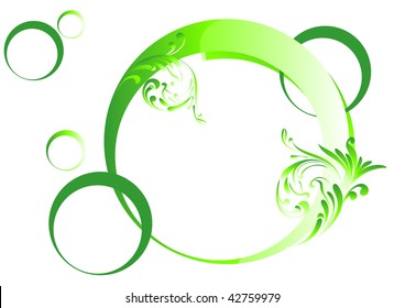 abstract vector background. green nature