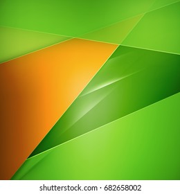 Abstract vector background. Green and orange background for wallpaper, flyer, poster, banner templates
