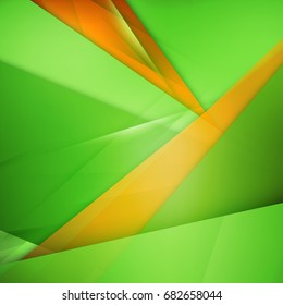 Abstract vector background. Green and orange background for wallpaper, flyer, poster, banner templates