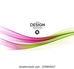 Abstract vector background, green and pink waved lines for brochure, website, flyer design.  illustration eps10