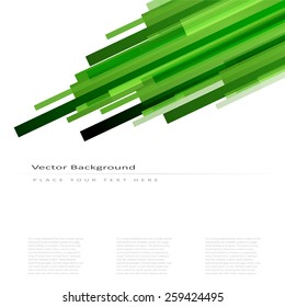 Abstract vector background with green straight lines